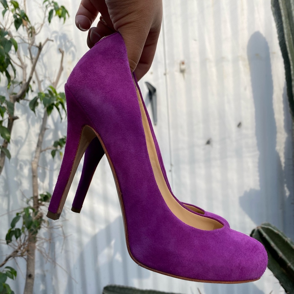 Ivanka Trump “Pinkish” Dark Purple Suede Heels